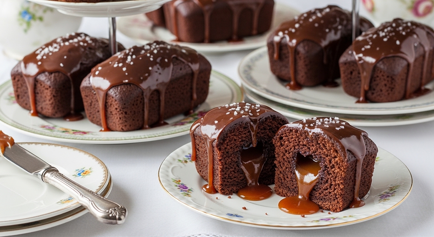 Chocolate Caramel Deluxe Mini Loaf Cakes